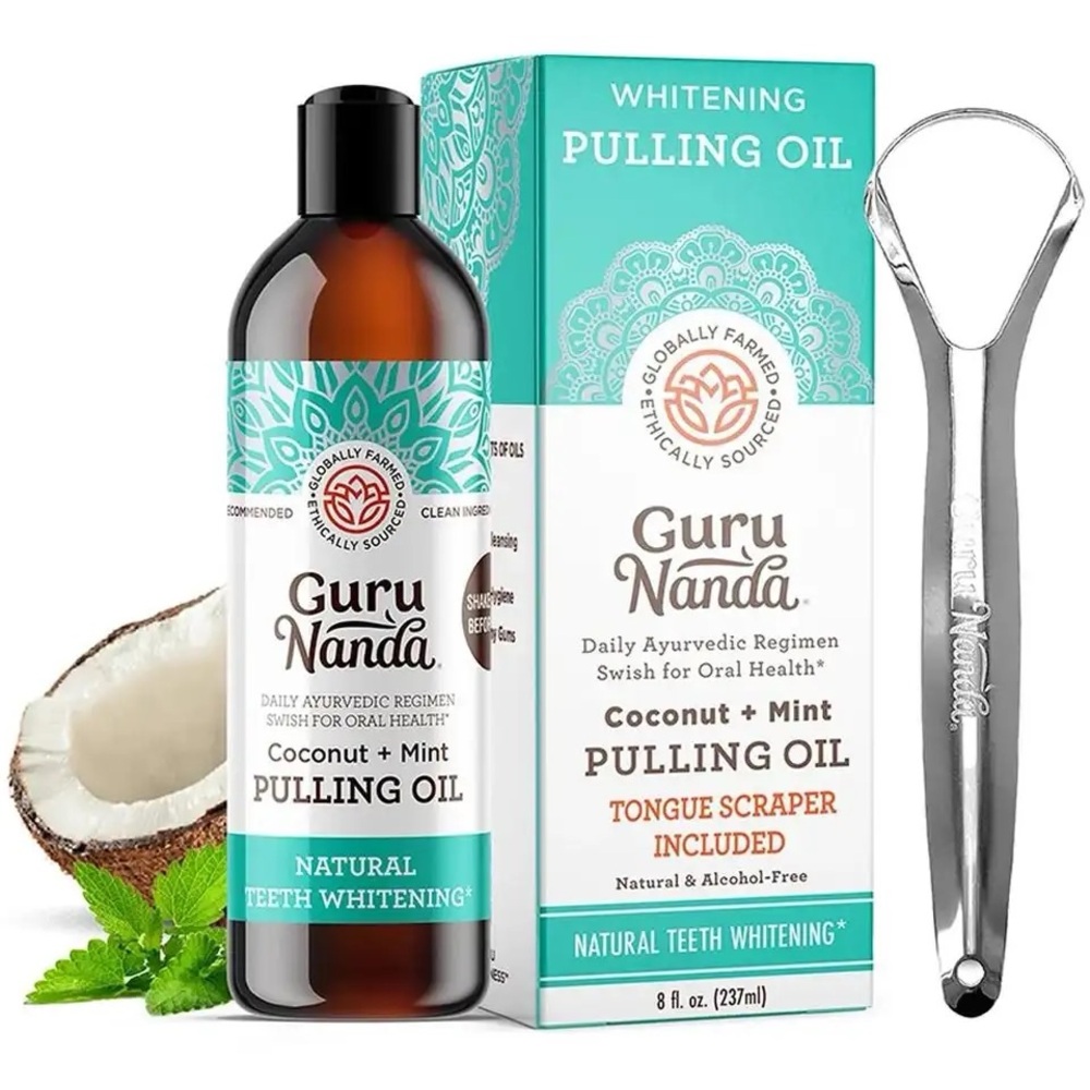 Coconut Pulling Oil Natural Essential Oils Vitamin Whitening Mouthwash